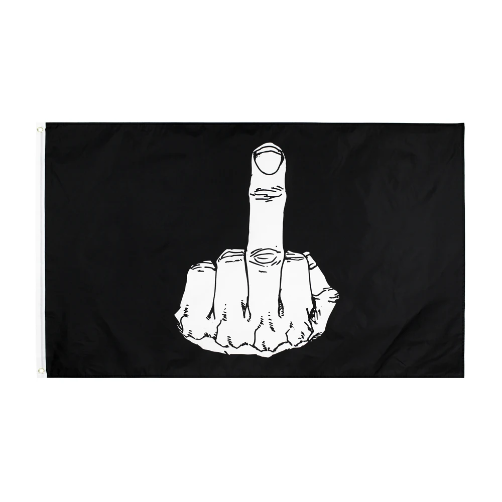 PIRATE 3x5fts 90x150cm middle finger Flag up yours