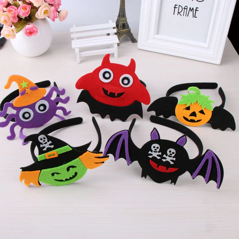 1Pcs Classic Fashion Nonwovens Adjustable Halloween Cartoon Hats Creative Cute Children Ornament Festive Children Party Toys