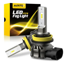 2Pcs AUXITO B3F Fog Lights H11 LED Canbus H10 H8 5202 H16 JP H27 880 LED Fog Lamp Day Driving Light for Lada Vesta Skoda Ford