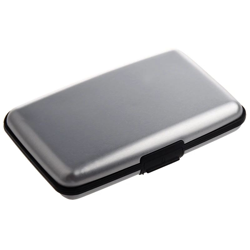 

Aluminium Case Credit Card Holder Metal Wallet, One Size in Silver