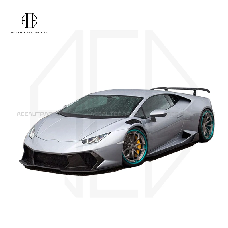 Carbon fiber body kit for Lambor Huracan Lp610 LP580 Carbon fiber front rear bumper lip diffuser rear spoiler wing side skirts