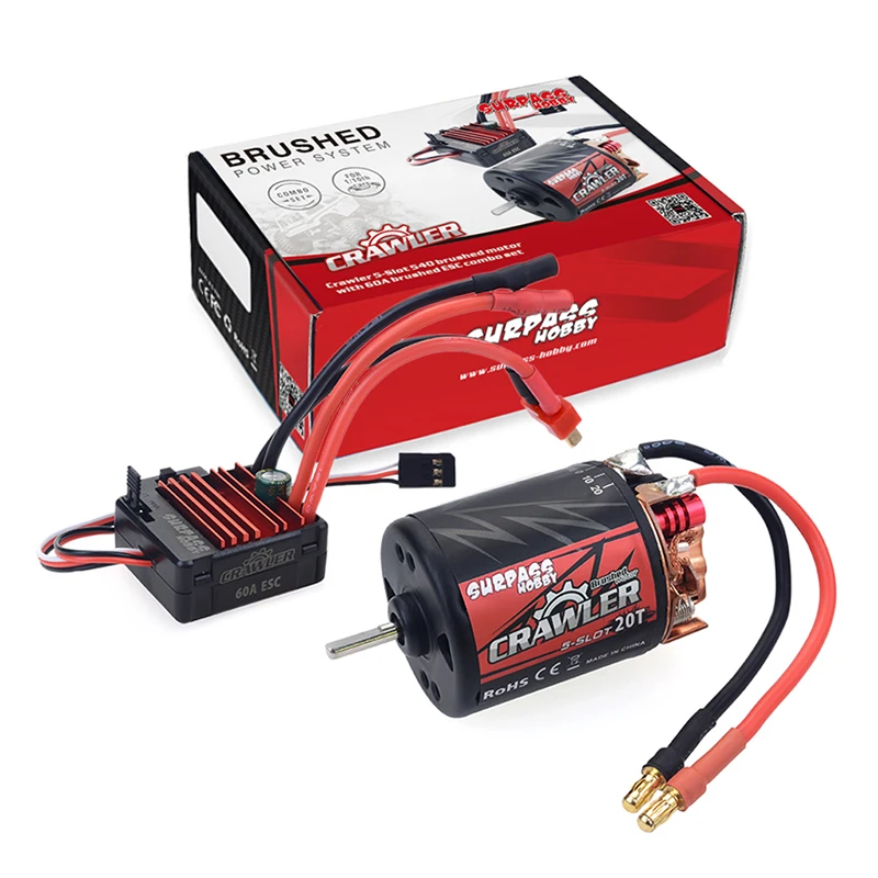 Surpass – moteur pour TRAXXAS TRX4 TRX6 WLtoys, 5-Slot 550 540 10T 12T 16T 20T, 60A 80A ESC pour TRX4 TRX6 WLtoys 124018 144001 1/10 1/12