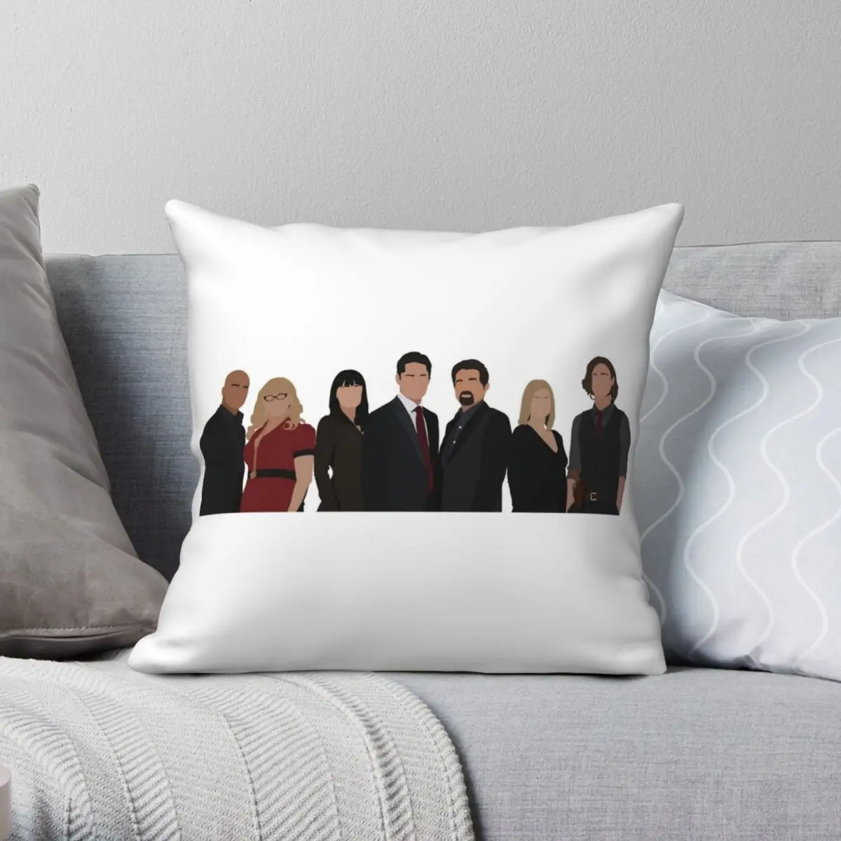 Criminal Minds The BAU Square Pillowcase Polyester Linen Velvet Creative Zip Decor Throw Pillow Case Sofa Cushion Case