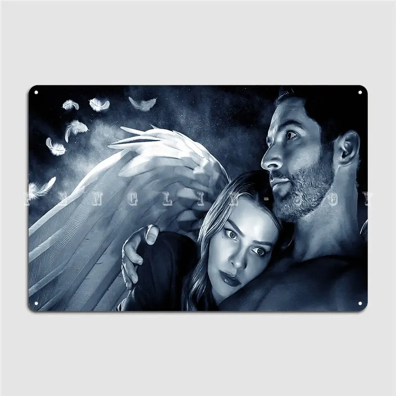 Lucifer Wings Cuddle Metal Plaque Poster Club Bar Poster Wall Cave Customize Tin Sign Poster