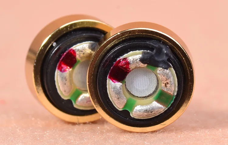 GHXAMP 10mm Subwoofer Headphone Speaker Metal Convex Speaker Unit In-Ear Earphone Speaker DIY Accessories 18Ohm 2pcs
