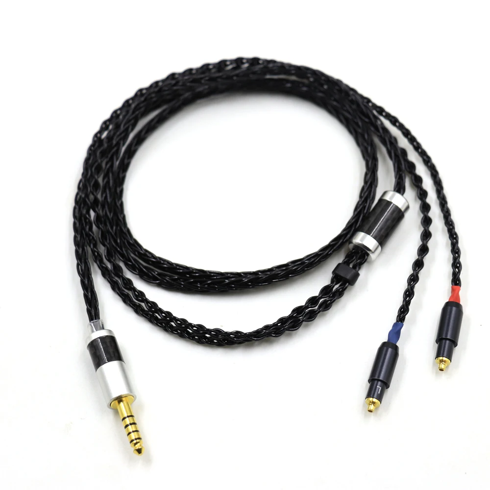 Top-HIFI อัพเกรด152 Core สีดำสายหูฟังโทรศัพท์แบบถักสำหรับหูฟัง SRH1540 SRH1840 SRH1440