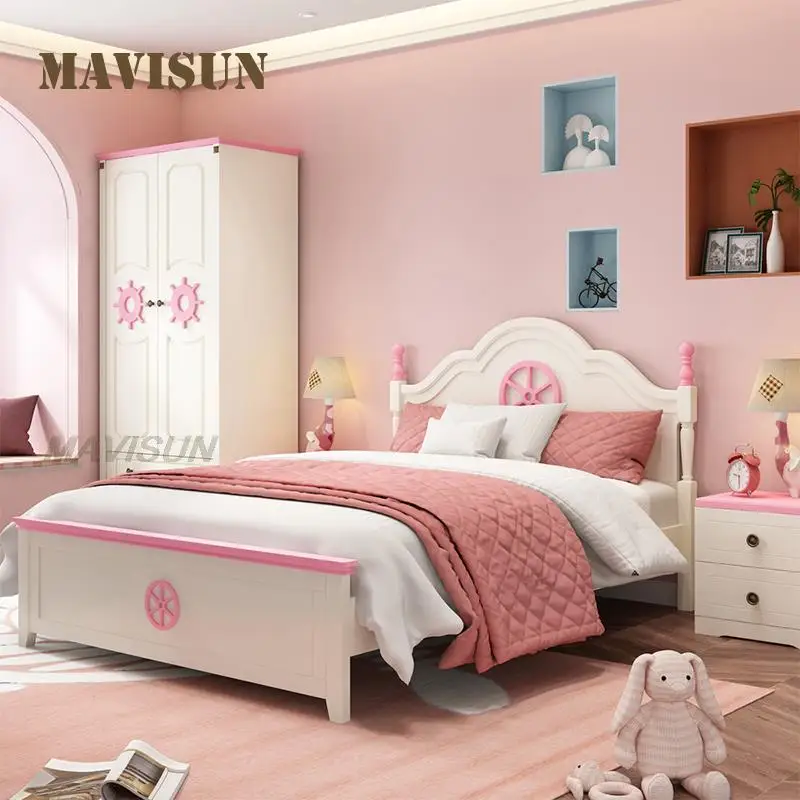 Contemporary Children's Bed For Teenager Children's Bedroom Furniture Combination Set Northern European Creative Kid Bed 1.2M