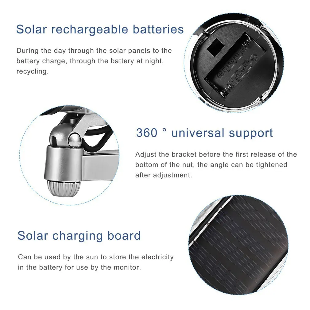 Dummy Camera Solar Battery Powered Flicker Blink LED Fake Indoor Outdoor Surveillance Security Camera Bullet CCTV Camera