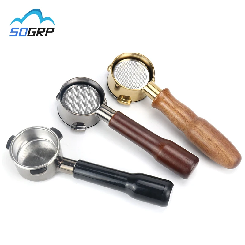 51&54mm Coffee Bottomless Portafilter For Breville Delonghi Espresso Machine Solid Wood Handle Filter Basket Accessories Utensil