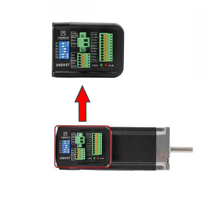 Imagem -04 - Jmc Original V605 Versão Mais Recente 3000rpm 180w Integrado Servo Motor & Driver 0.6nm 7.5a Nema 23 Ihsv573018-3601-by