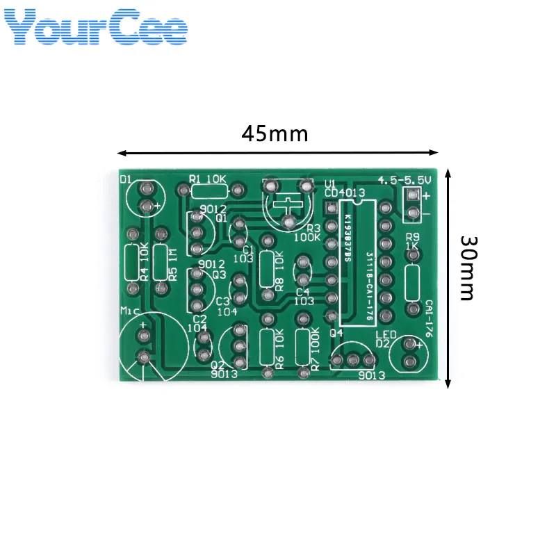 Lampu lilin elektronik Analog rangkaian simulasi peniup lampu DIY Kit Modul celana pengatur waktu komponen elektronik