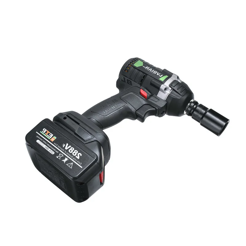 Imagem -04 - Cordless Elétrica Chave de Impacto Escova Elétrica com 1x Li-ion Bateria Ferramentas Peças 110240 v 630n. m 288vf