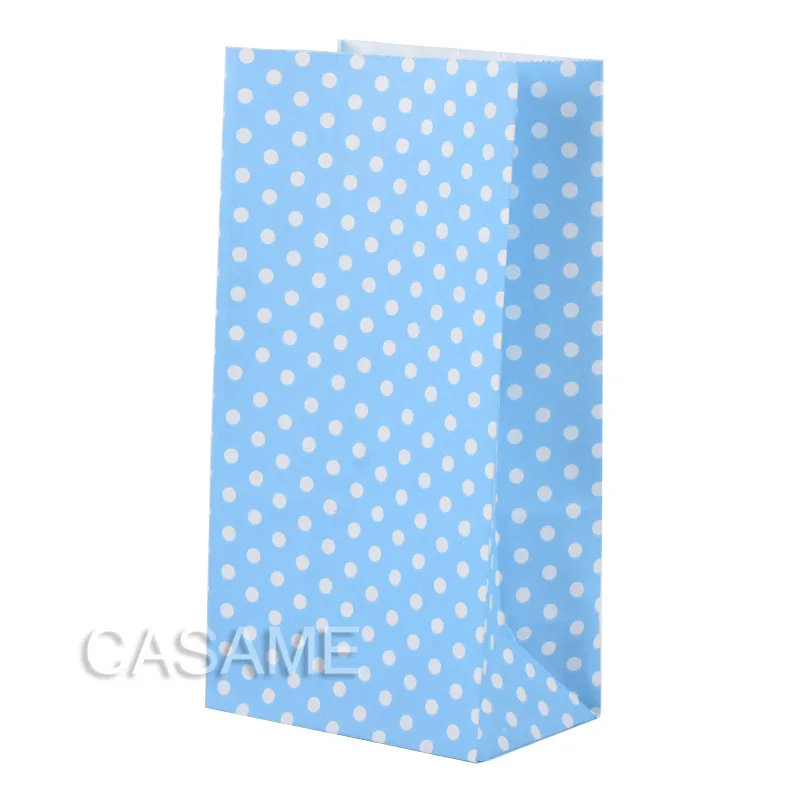 10/20/30 Pcs Kraft Dot Paper Bag Party Favor Mini Bags Candy Cookie Bread Nuts Bag for Biscuits Snack Baking Package Bag