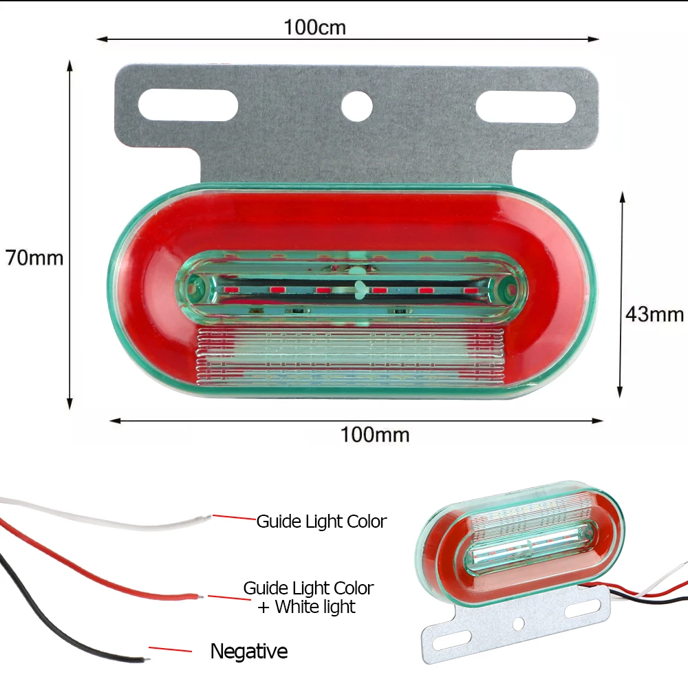 Car Accessories 3 Modes Warning Taillight Car Trailer Lorry External Lamp Signal Indicator Car Truck Side Marker Light 24V