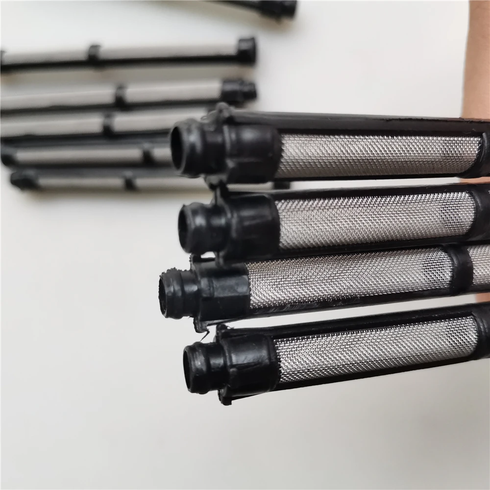 10Pcs Black 60 Mesh 10x110mm High Quality Airless Spray Gun Filter 60 Mesh Airless Spray Pump Filter Grid Suitable For Graco 390