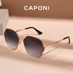 CAPONI Polarized Women Sunglasses Fashion Outdoor Designer Sun Glasses UV400 Trending products Nylon Lens Sun Shades CP00818