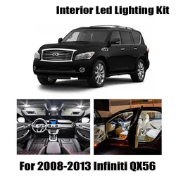 11pcs White Canbus Car Interior LED Light Bulbs Package Kit For Infiniti QX56 2008 2009 2010 2011 2012 2013 Map Dome Cargo Lamp