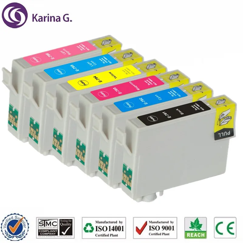 Ink cartridge Replacement for T0791 T0791-T0796 suit For EPSON Stylus Photo PX660 P50 PX650 PX700W PX720WD PX730WD etc.