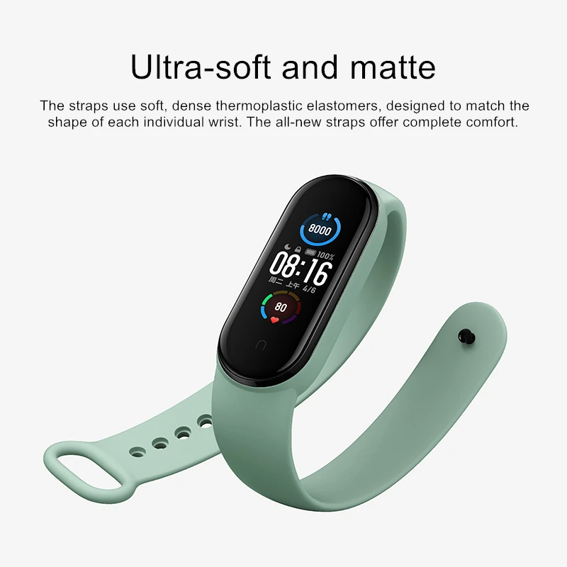 Xiaomi Original Wrist Watch Strap Color Bracelet Smart Accessories for Mi Band 5 NFC Smart Wristband