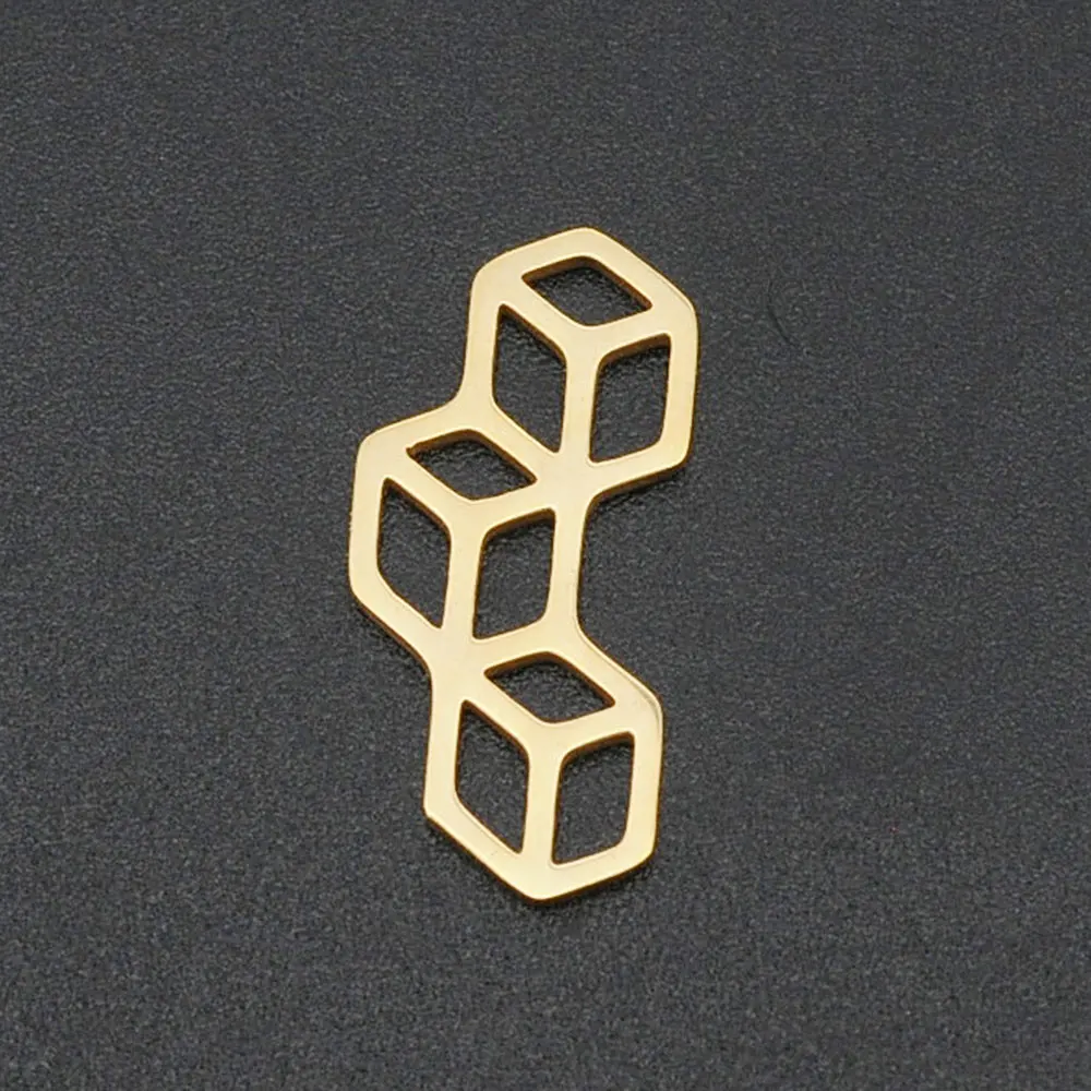 10pcs/lot 316 Stainless Steel Different Geometric DIY Earring Connectors Findings Charm Pendant Wholesale  OEM Order Accepted