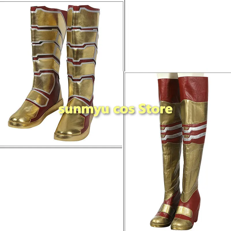 

Movie Shazam ! Fury of the Gods Cosplay Boots Custom Size Mary Bromfield Shoes