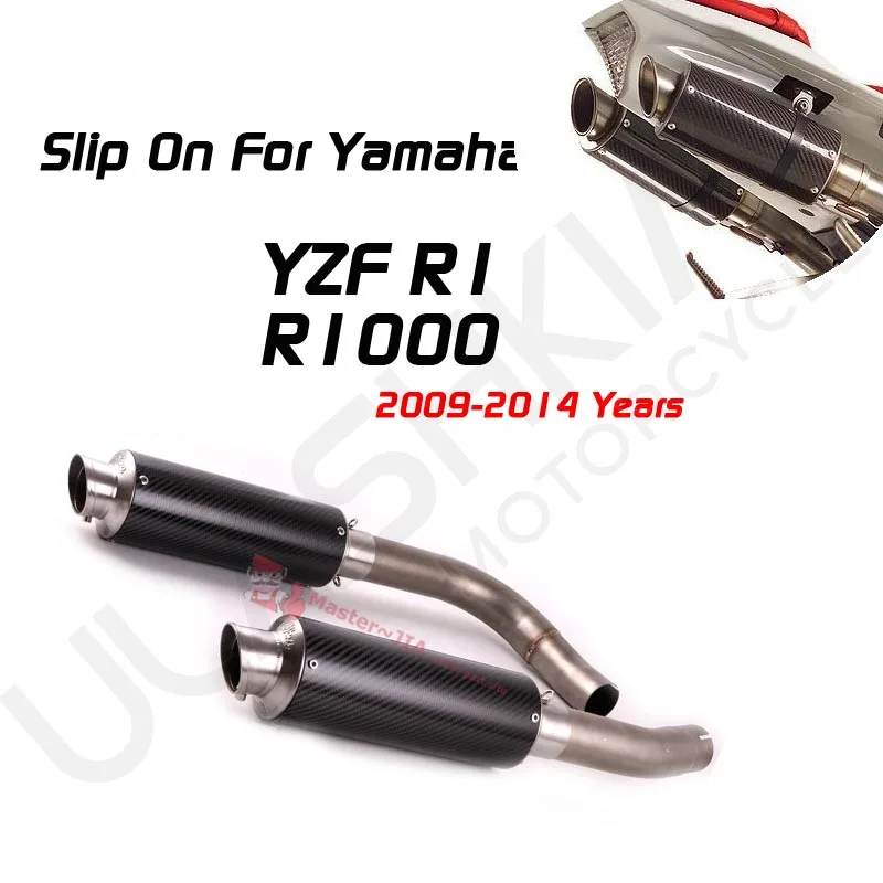 

R1000 Slip On Exhaust For Yamaha YZF-R1 R1 R1000 2009-2014 Motorcycle Exhaust Muffler Escape Middle Link Contact Pipe R1000 R1