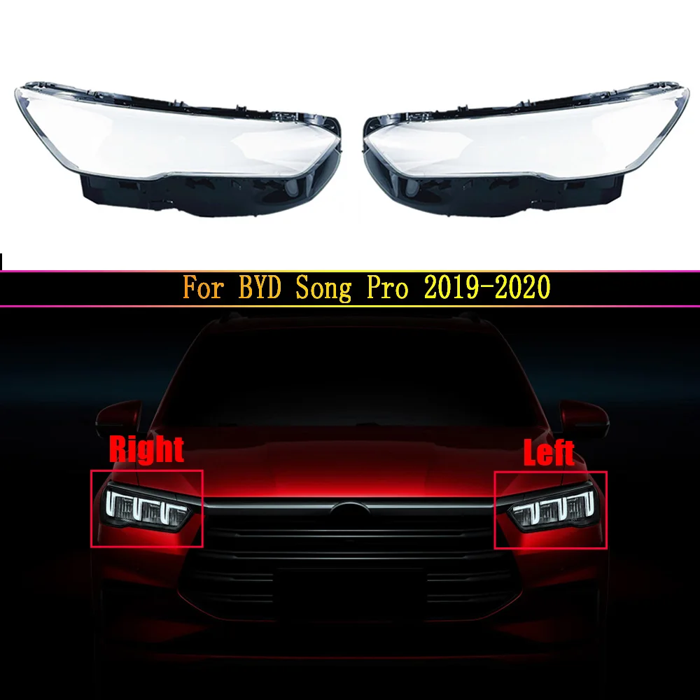 

Car Front Transparent Headlight Cover For BYD Song Pro 2019 2020 ​Auto Lampshade Head Lamp Light Shell Glass Lens Housing Case