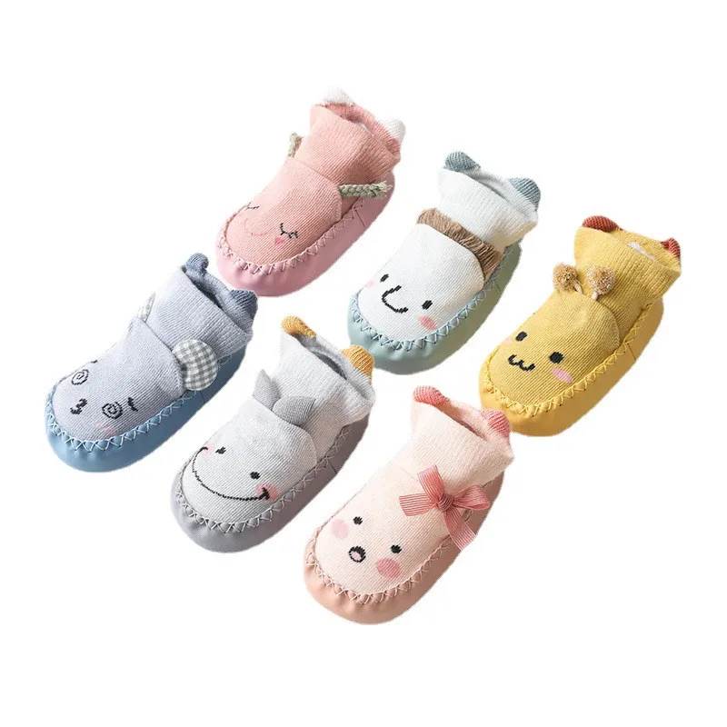 Lawadka Newborn Baby Socks With Rubber Soles Infant Baby Girls Boys Shoes Spring Autumn Baby Floor Anti Slip Soft Sole Sock 2021