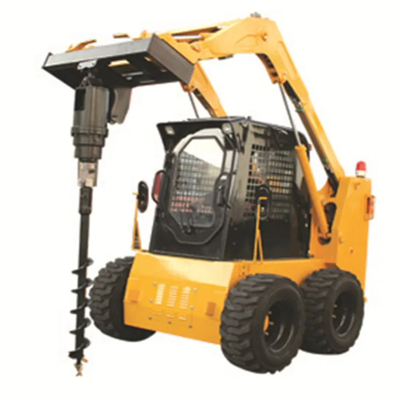 Mini Front Loader  Wheel Skid Steer Hydraulic Control 55KW Diesel Engine Power