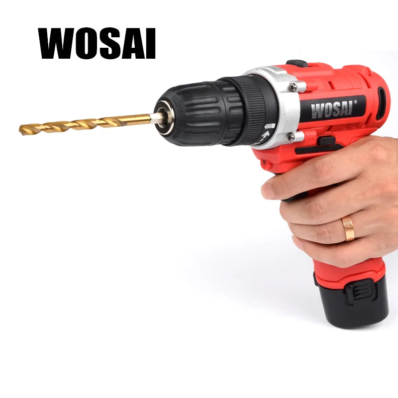 WOSAI-Juego de brocas eléctricas recubiertas de titanio, vástago hexagonal HSS de acero de alta velocidad 1/4, 1,5-6,5mm, 13 unidades