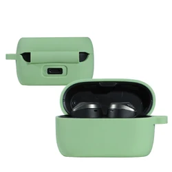 1pcs Soft Silicone Protective Case for Jabra Elite Active 75t Earphones Wireless Headset Storage Case Cover with Anti-Lost Hook