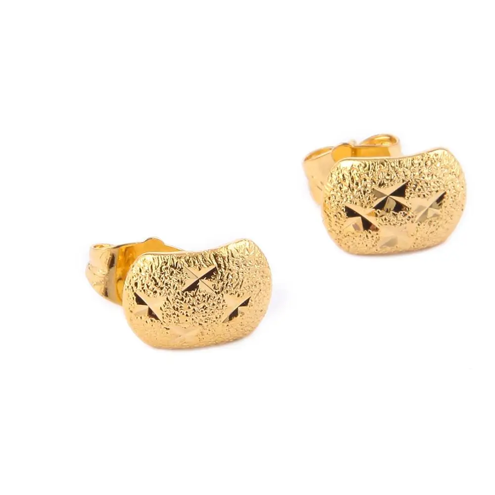 Gold Color Stud Earrings For Gifts New Trendy Nice Pretty Small Stud Earrings For Women Jewelry