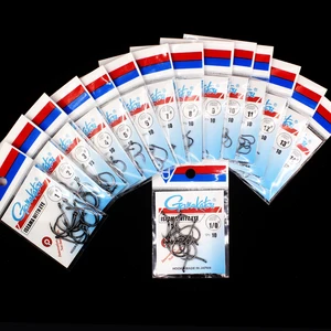 Gamakatsu Eyed Fishing Hook, Iseama Carp circle, only jig hook, eye ring, japan fishhooks, 10pcs per lot, size 1/0-14 # 8 Main Sales Anzol Gamakatsu - №1