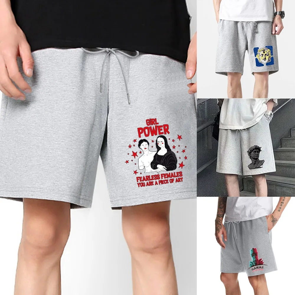 Fashion Mens pocket Shorts Male Sweatpants Fitness Men Leisure Short Pants Male paint letter printed Comfortable Sports Shorts