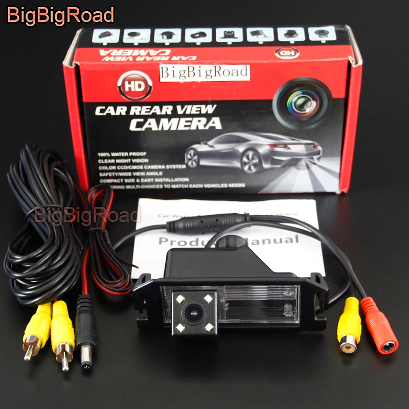 BigBigRoad Car Intelligent Track Rear View CCD Camera For Hyundai I10 I20 Elantra GT Touring 200 - 2015 2016 2017 For Dodge I10