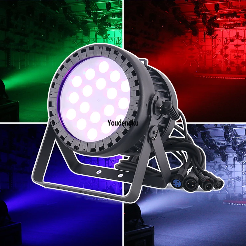 

4pcs Waterproof halloween projector 18x18w 6in1led par alu rgbwa uv outdoor par led spot light