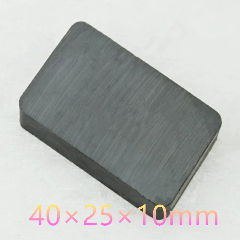 40×25×10mm Block Ferrite Magnet Ordinary Magnet Black Powerful Magnet General Magnetic Ferrite Experimental Magnet 40×25×10MM