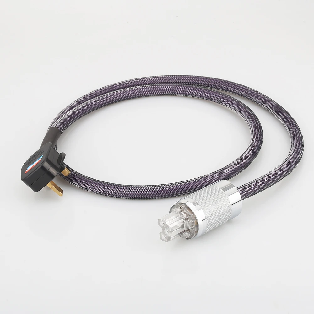 Audiocrast P122 5N OFC Hi Fi Cáp Hi Cấp Anh Dây Nguồn CD Bộ Khuếch Đại Amp Anh Cắm Điện Cáp hifi AC Chính Cáp Nguồn