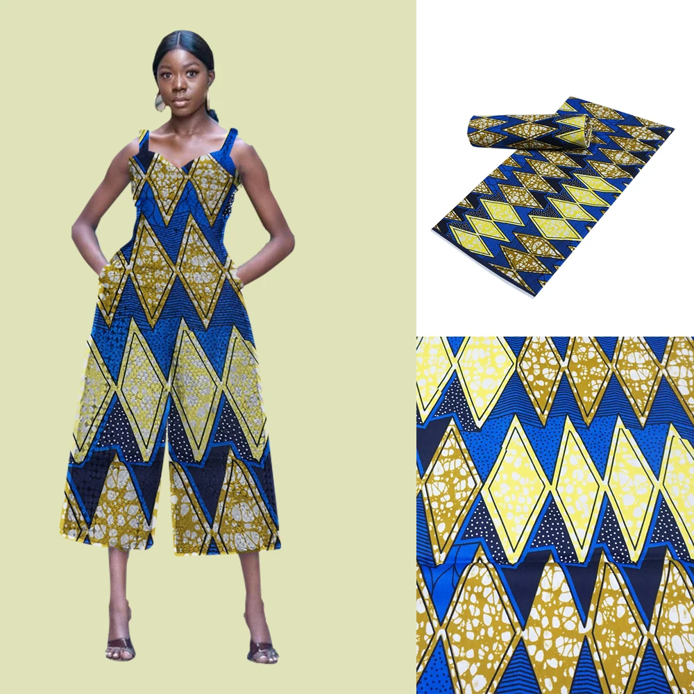 Africa Ankara 100% Cotton Wax Prints Fabric Real Wax High Quality 6 Yards 2021 African Fabric For Party Dress