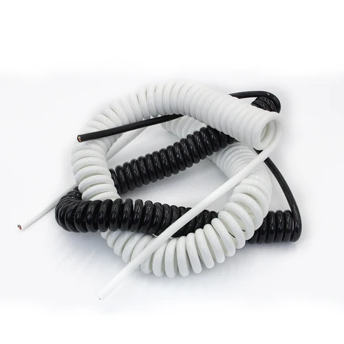 Imagen 2 del producto Cable de espiral con resorte, 2 núcleos, 3 núcleos, 4 núcleos, 0,5 mm, 0,75 milímetros cuadrados, cable de tracción que retiene automáticamente