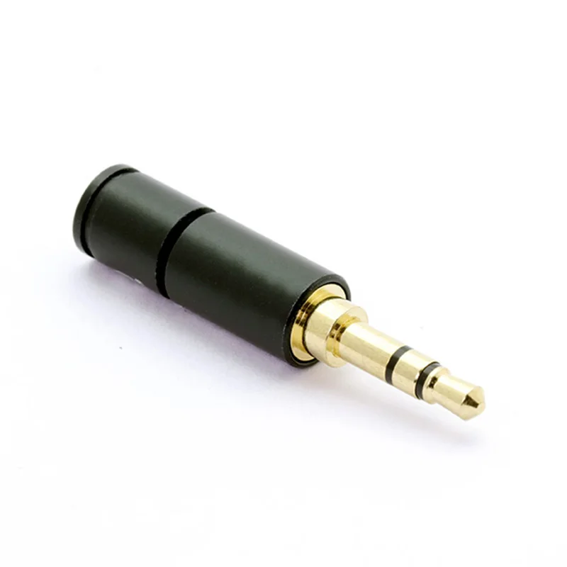 2PCS 3 Poles 3.5mm Stereo Connector with Screw Lock Gold Plated Jack 3.5mm Stereo Male Plug Wire Connector Headphone Jack