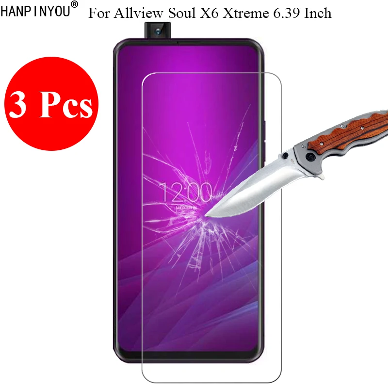 3 Pcs/Lot New 9H 2.5D Tempered Glass Screen Protector For Allview Soul X6 Xtreme 6.39