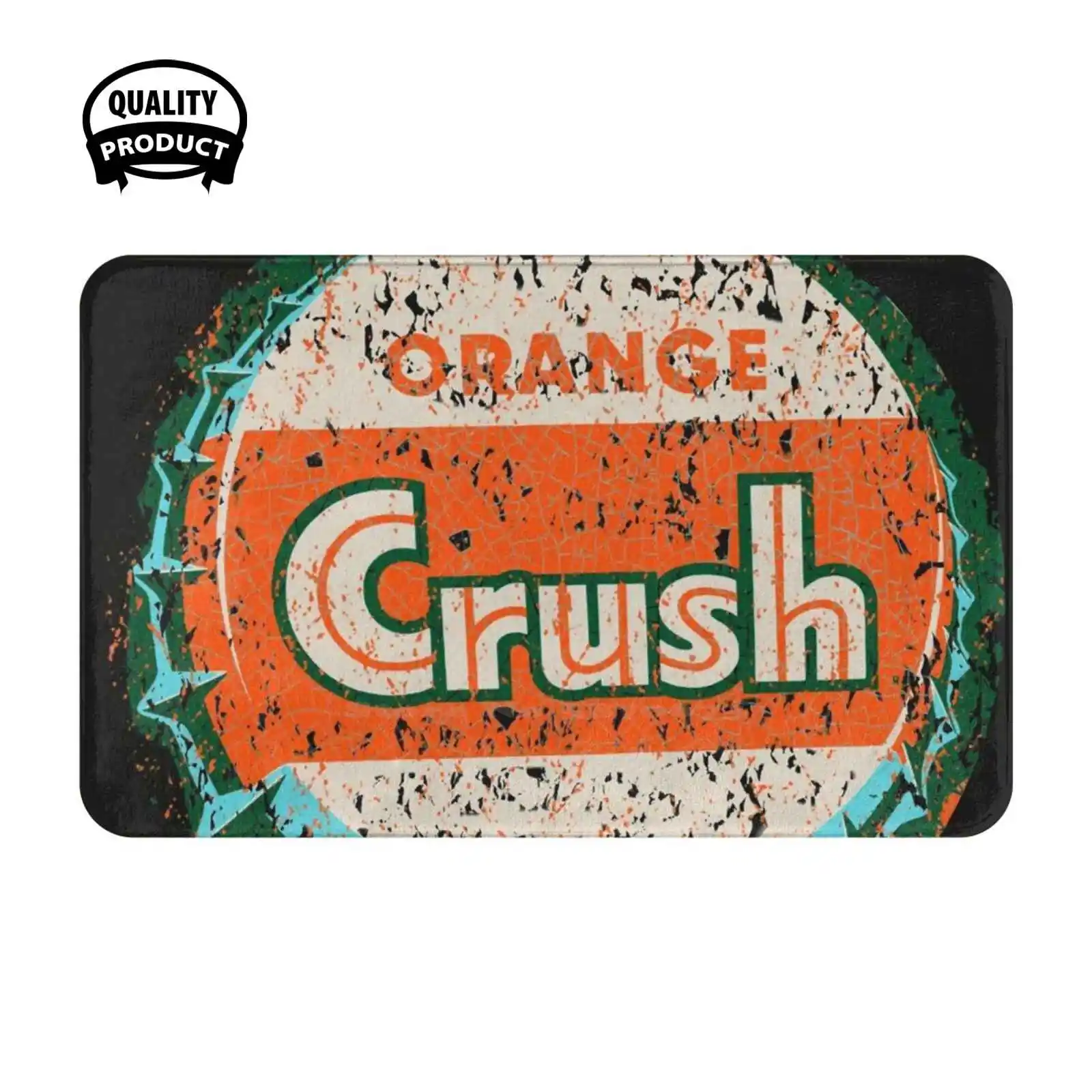 Orange Crush Sign Usa Soft Cushion Home Carpet Door Mat Car Rug Orange Crush Sign Usa Coke Vintage Soft Drink Club Fathers Day