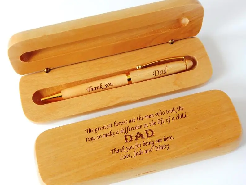 

Customize Wooden Pen Gift for Dad from Son - Father's Day Gifts - Husband Engraved PensTeacher Thank you Gifts from Student