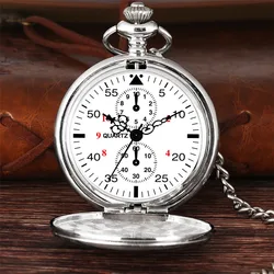 Reloj de bolsillo de cuarzo con cubierta de plata/Negro pulido, exquisito Dial de pantalla redonda, reloj colgante de bolsillo, regalos para hombres y mujeres