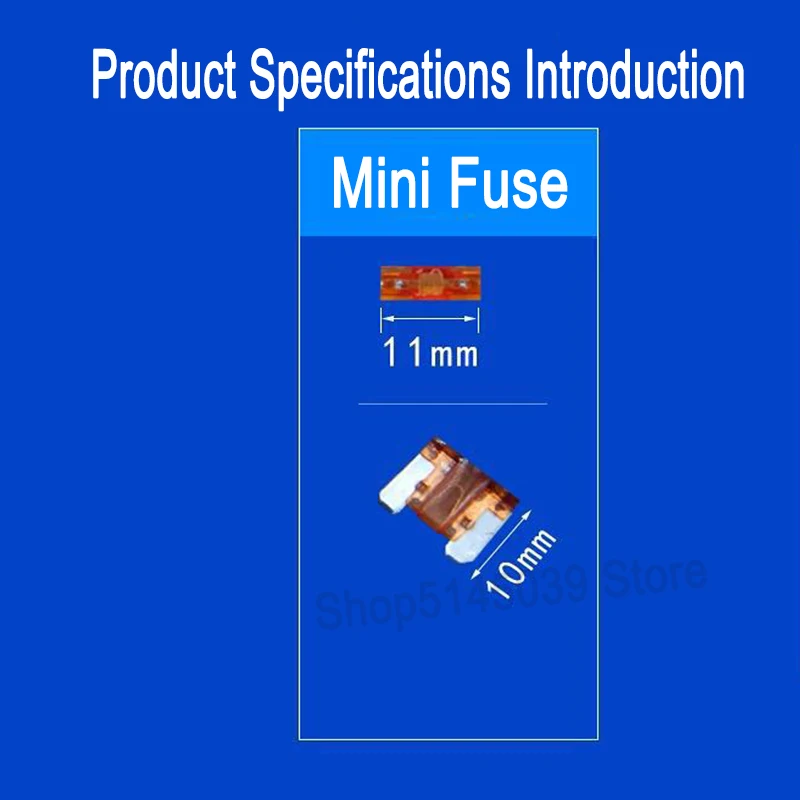 10 ks MINI auto fuses 3A 5A 7.5A 10A 15A 20A 25A 30A 35A 40A amp s skříňka klip sortiment auto čepel typ tavná pojistka sada kamion