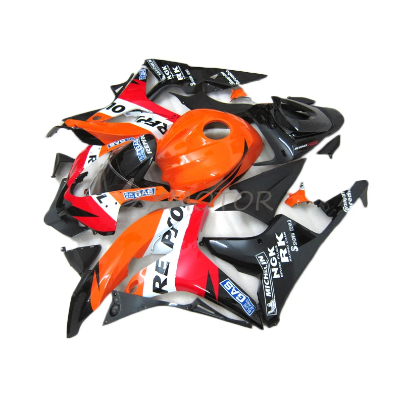 HONDA CBR 600 RR 2007 2008 için turuncu Repsol Premium fairings cbr600rr 07 08 CBR 600RR kaporta enjeksiyon kalıp kaporta kiti DX12