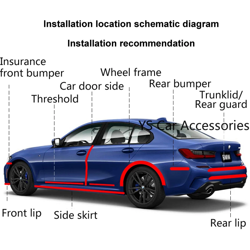 1 metro in fibra di carbonio fai da te porta auto corpo Trim modanatura striscia decalcomania 3cm larghezza auto davanzale Protector paraurti Car