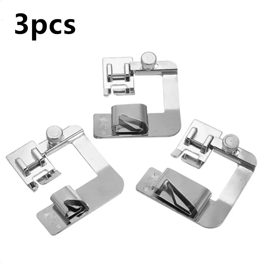 1PC 13/19/22mm Domestic Sewing Machine Foot Presser Foot Rolled Hem Feet For Brother Singer Sewing Accessories 7YJ243