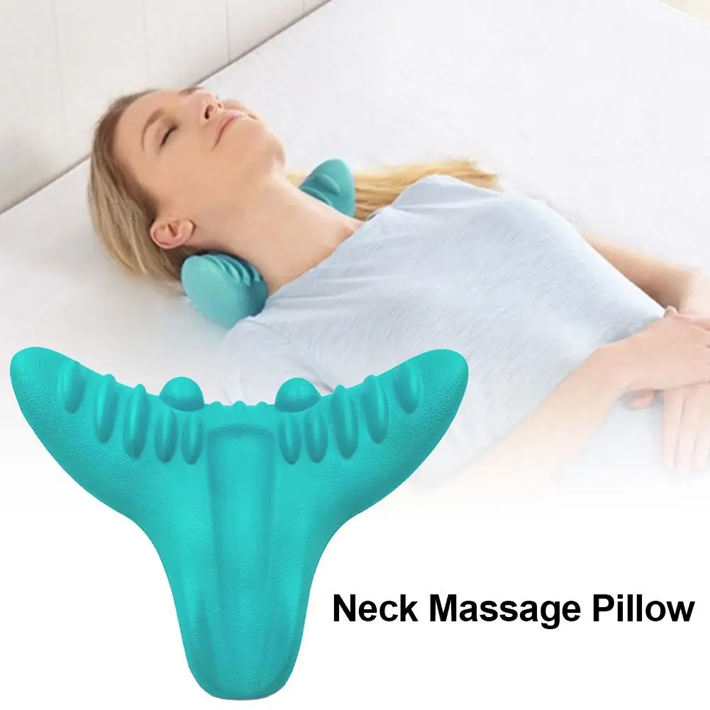 

Neck Massager Relaxation Pillow Portable Gravity Acupressure Massage Pillow C-Rest Neck Cervical Shoulder Pain Relief Tool